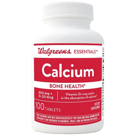 Walgreens Calcium 600mg D3 800 Iu Tablets Walgreens