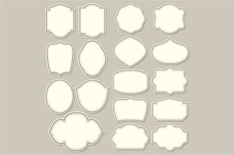 Labels Shapes For All Design Card Templates Creative Market