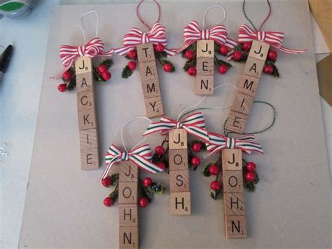 Scrabble Tile Ornaments Scrabble Christmas Ornaments Christmas