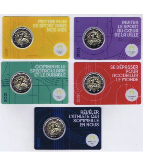 Moneda 2 Euros Francia 2021 Olimpiada Paris 2024 5