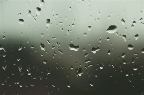 Gambar Air Penurunan Hitam Dan Putih Hujan Kaca Musim Gugur