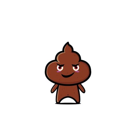 Premium Vector Poop Cute Character Flat Cartoon Vector Illustration
