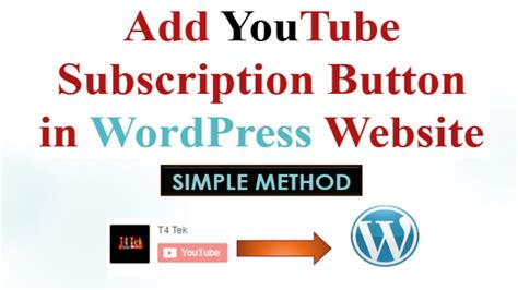 Add Youtube Subscription Button In Wordpress Website Youtube