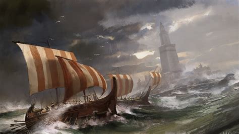 1920x1080 Resolution Brown Ship On Body Of Water Painting Boat