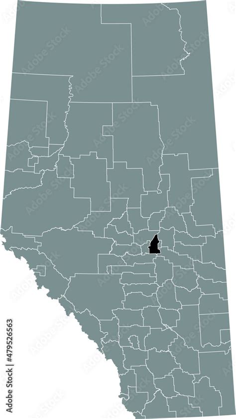 Black Flat Blank Highlighted Location Map Of The Strathcona County