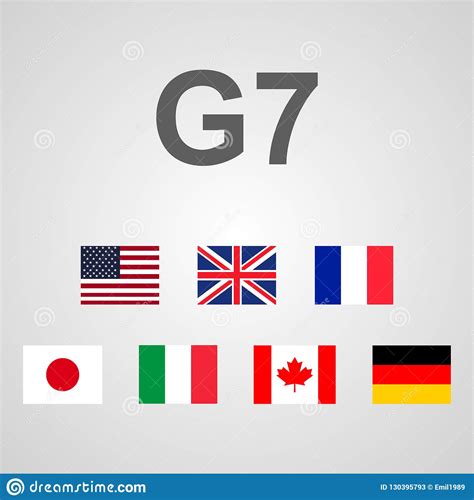 G7 Group Of Seven Infographic And Map Vector Illustration