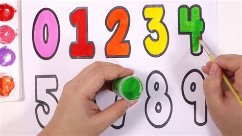 Learn Numbers And Coloring Numers For Kids Learning Colors Youtube
