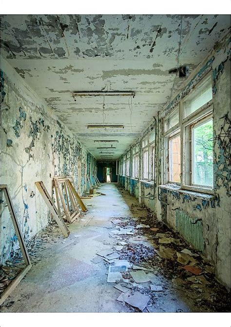 Poster Print Abandoned School Corridor In The Chernobyl Exclusion Zone