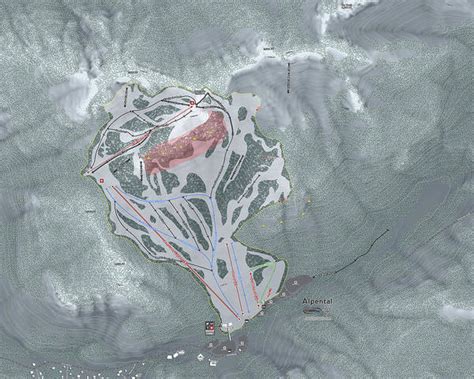 Alpental Ski Trail Map Art Print Powderaddicts