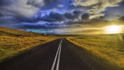Nature Sunrise Road View Hd Wallpapers Hd Wallpapers