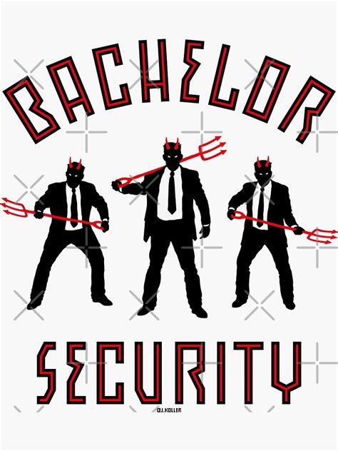 Bachelor Security Devils Stag Party Night 3c Sticker For Sale By Mrfaulbaum Redbubble