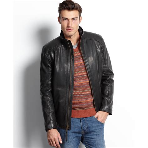 Lyst Marc New York Neptune Rugged Lamb Leather Jacket In Black For Men