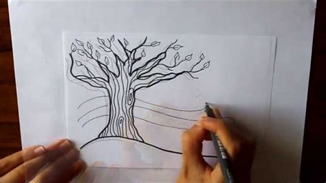 Proceso de un árbol de la vida diferente ❤🥰. Cómo dibujar Un Árbol de Otoño Dibuja Conmigo Dibujos de ...
