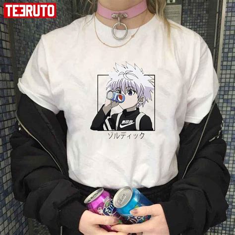Killua Drinking Japanese Hunter X Hunter Anime Unisex T Shirt Teeruto