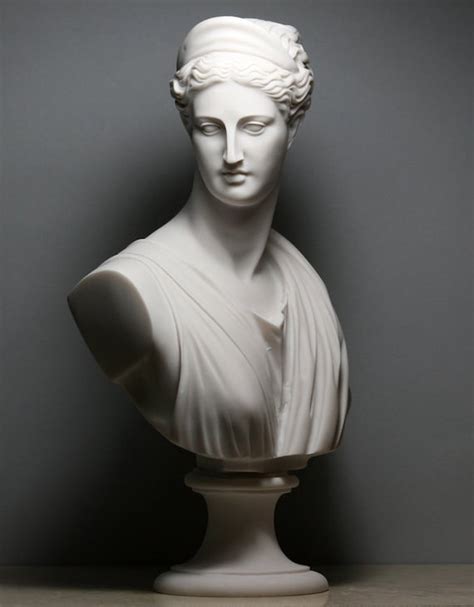Artemis Diana Bust Head Greek Roman Goddess Handmade Statue Greek Bust