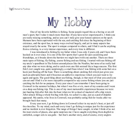 Essay On My Hobbies And Interests Buy Essay