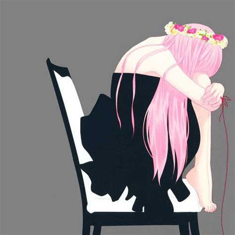 Anime Girl Pretty Pink Hair Crying Sad Pinterest