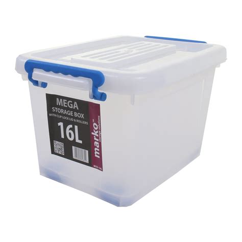 Extra Large Huge Strong Plastic Storage Boxes Wheels Clip Lids