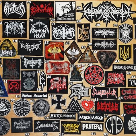 Various Rock And Metal Band Backpatches Etsy