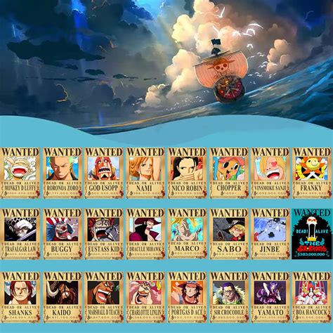 Mua Tyzzhoa Pcs Anime Op Wanted Posters Cm New Bounty Edition Straw Hat Pirates Crew