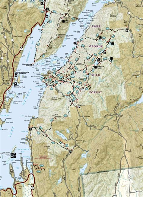 Lake George Island Campsite Map