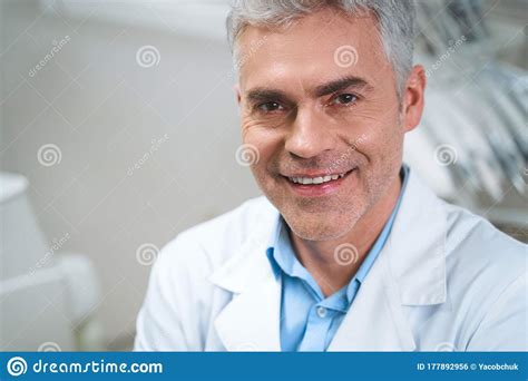 Happy Male Doctor At Workplace Stock Photo Stock Photo Image Of