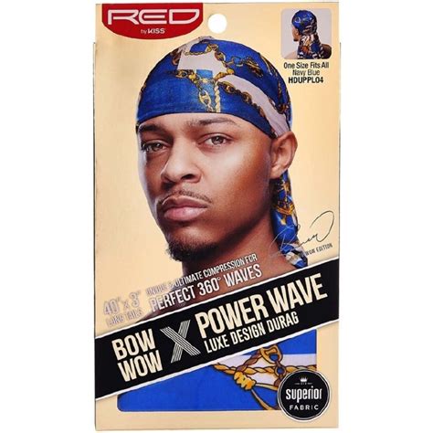 Red By Kiss Bow Wow X Power Wave Luxe Design Durag Navy Blue Hduppl04