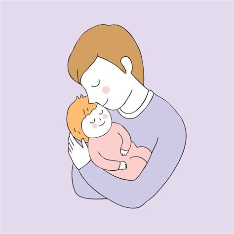 Premium Vector Cartoon Cute Father And Daughter Vector