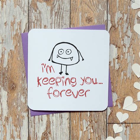 i m keeping you… forever funny anniversary card by parsy card co