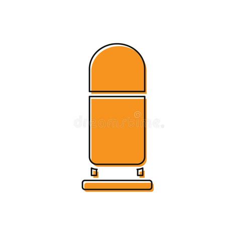 Orange Bullet Icon Isolated On White Background Vector Stock Vector