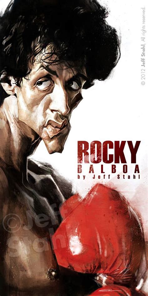 Caricatura De Rocky Balboa Caricature Funny Caricatures Celebrity