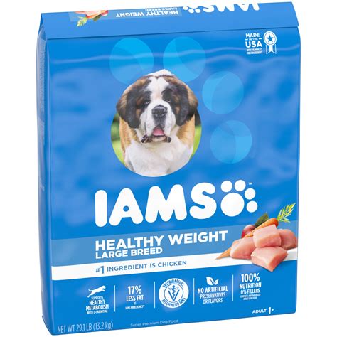 Iams Adult Healthy Weight Control Large Breed Dry Dog Food With Real