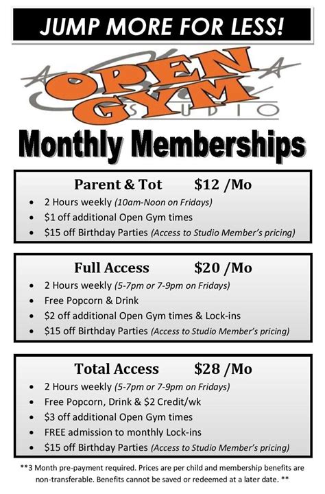 Open Gym Memberships — Star Studio