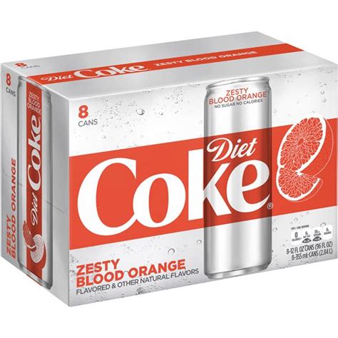 Diet Coke Zesty Blood Orange Cola 8pk Hy Vee Aisles Online Grocery