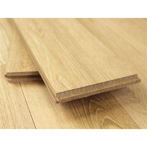 140mm Unfinished Natural Solid Oak Wood Flooring 1m² 20mm S