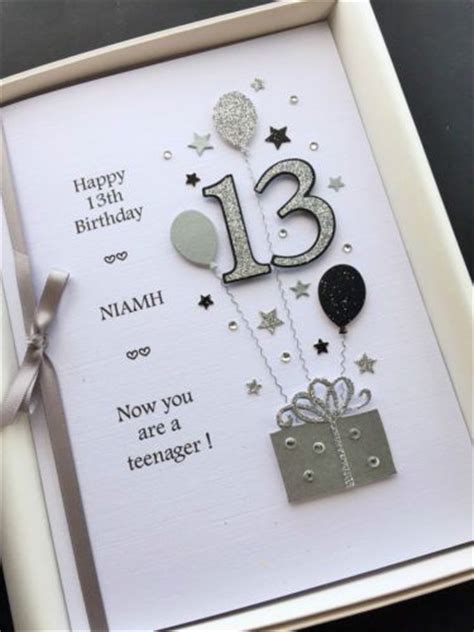 Personalised 13th Birthday Card Teenager Daughter Niece Etc Handmade