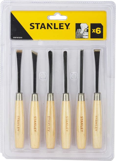 Stanley Stht16120 8 14 6 Piece Wood Carving Chisel Set For Diy And