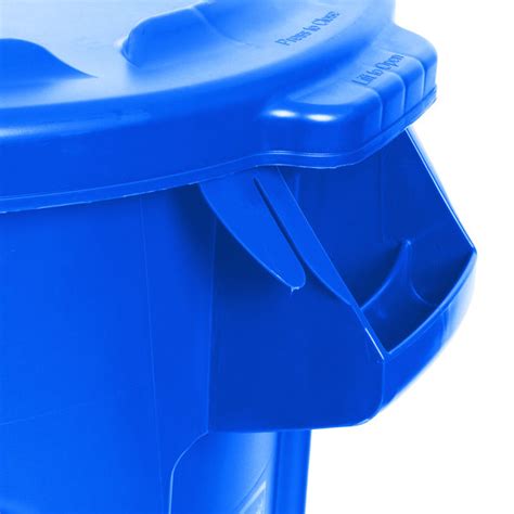 Rubbermaid Brute Gallon Blue Round Trash Can And Lid