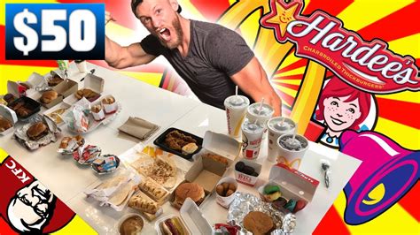 With more than 20 million people around the country receiving unemployment, several fast food chains are about to go on a hiring spree. $50 FAST FOOD CHALLENGE!!! | CHEAT DAY - YouTube