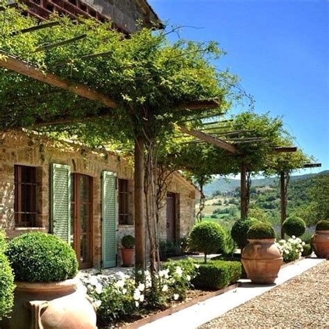 Tuscan Garden Cottage Patio Outdoor Gardens Pergola Patio Mediterranean