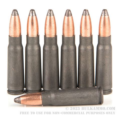 20 Rounds Of Bulk 762x39mm Ammo By Wolf 124gr Sp