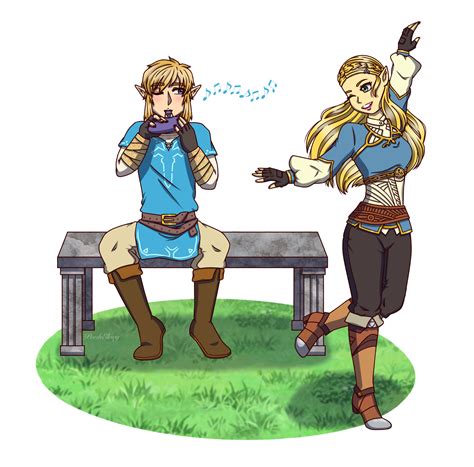 Botw Link And Zelda Speedpaint Ibispaint