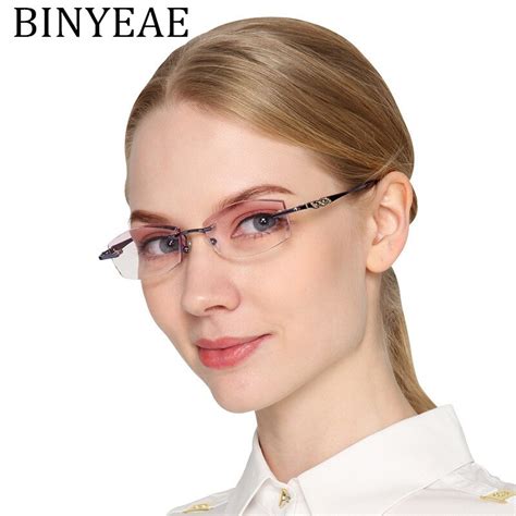binyeae frameless woman purple diamond reading glasses in women s reading glasses from apparel
