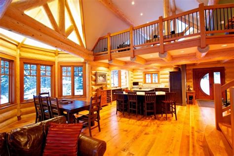 Great Room In A Timber Frame Home Log Home Designs House Design Log