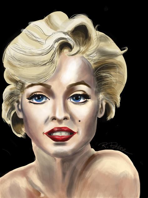 Marilyn Monroe Nude Shoulder Digital Art By Rich Potter Pixels