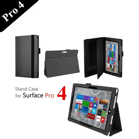 Surface Pro 4 Flip Pu Leather Case For Microsoft Surface Pro4 123