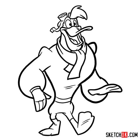 How To Draw Launchpad Mcquack Sketchok Easy Drawing Guides