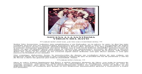 Novena Virgen Del Rayo Pdf Document