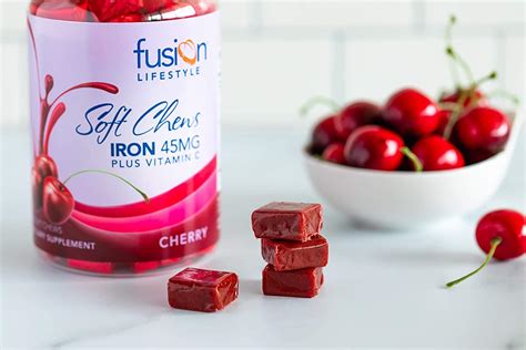 Fusion Lifestyle Iron Supplement For Women And Men Cherry Flavored
