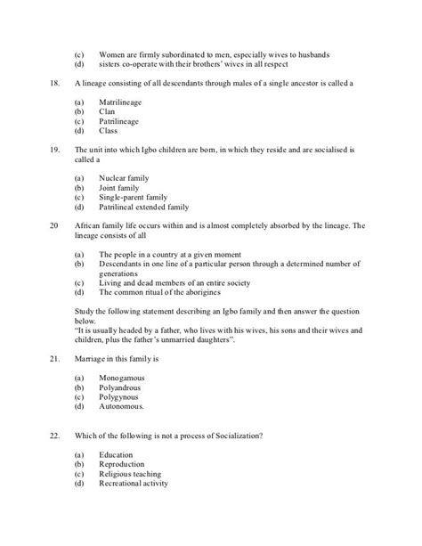 Cxc Social Studies Questions1